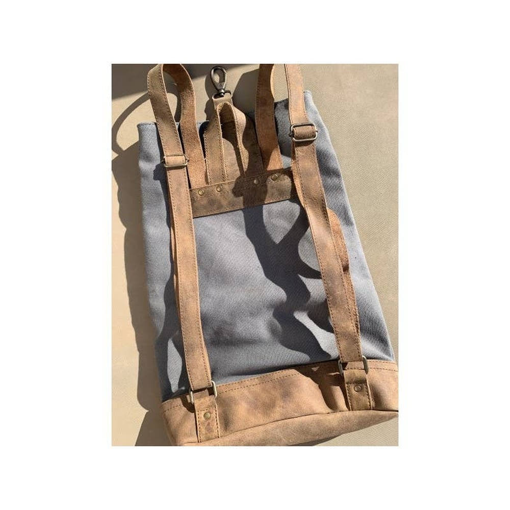 Zaino vintage in tela con pelle di alta qualità MAYA MC7