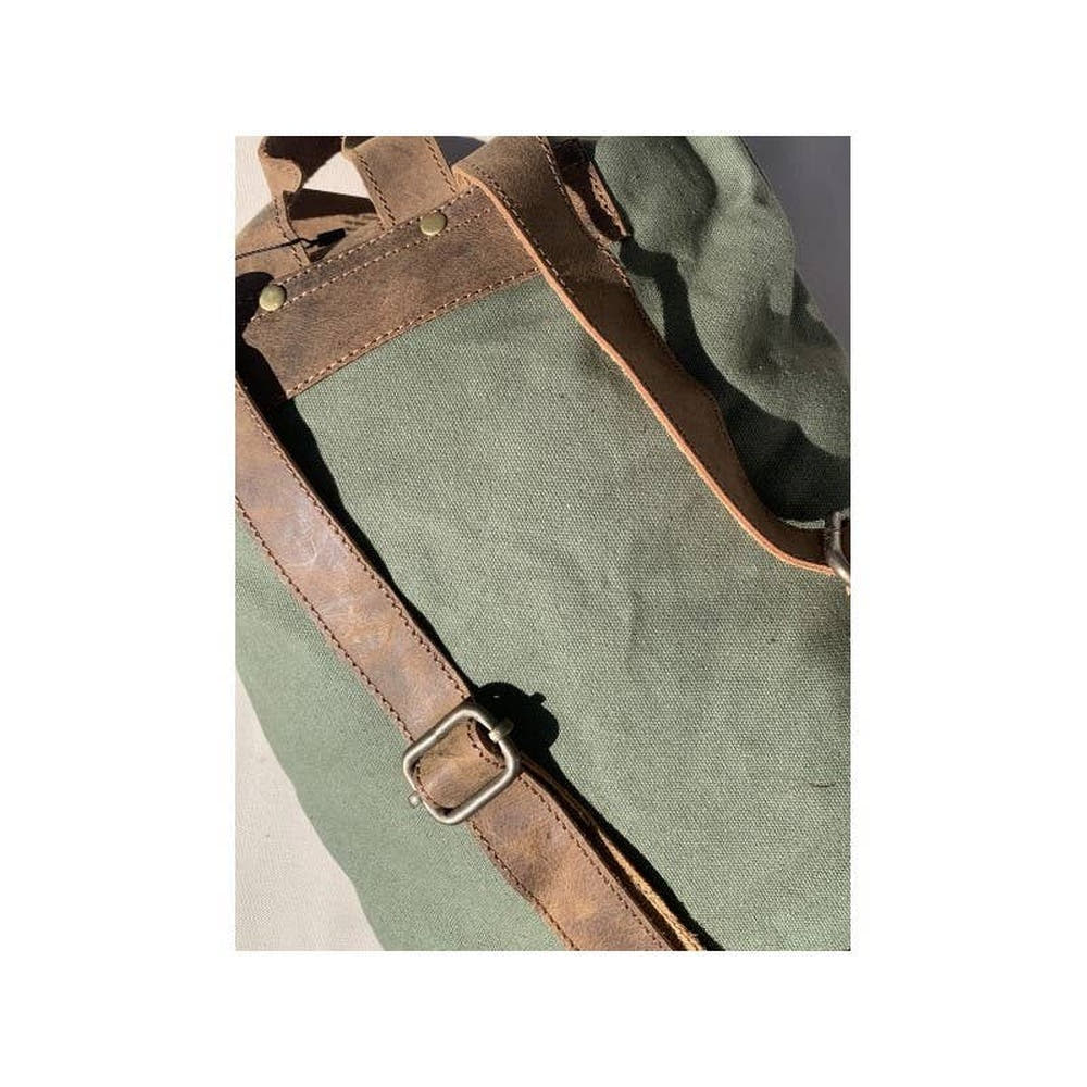 Zaino Vintage Tessuto Nuovo con Pelle Alta qualità MAYA MC8