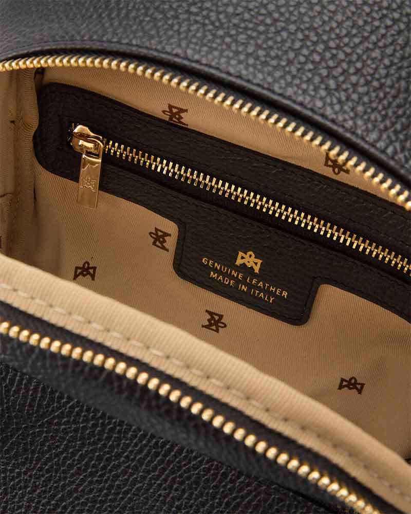 Cuoieria Fiorentina | Zaino Piccolo Velvet in Pelle Bottalata | Nero