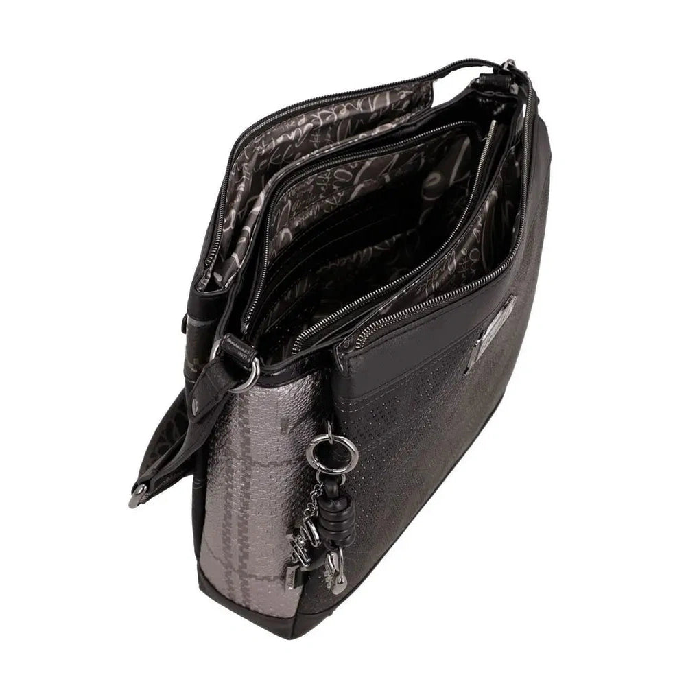 Borsa a Tracolla Donna Anekke Iron 3 Scomparti con Cerniera