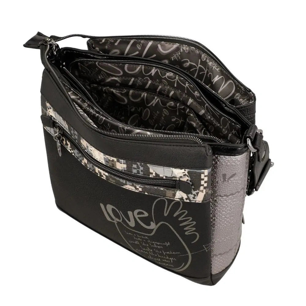 Borsa a Tracolla Donna Anekke Iron 3 Scomparti con Cerniera
