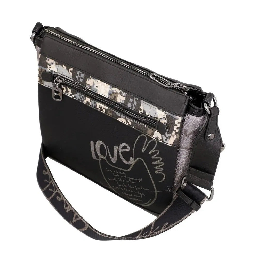Borsa a Tracolla Donna Anekke Iron 3 Scomparti con Cerniera