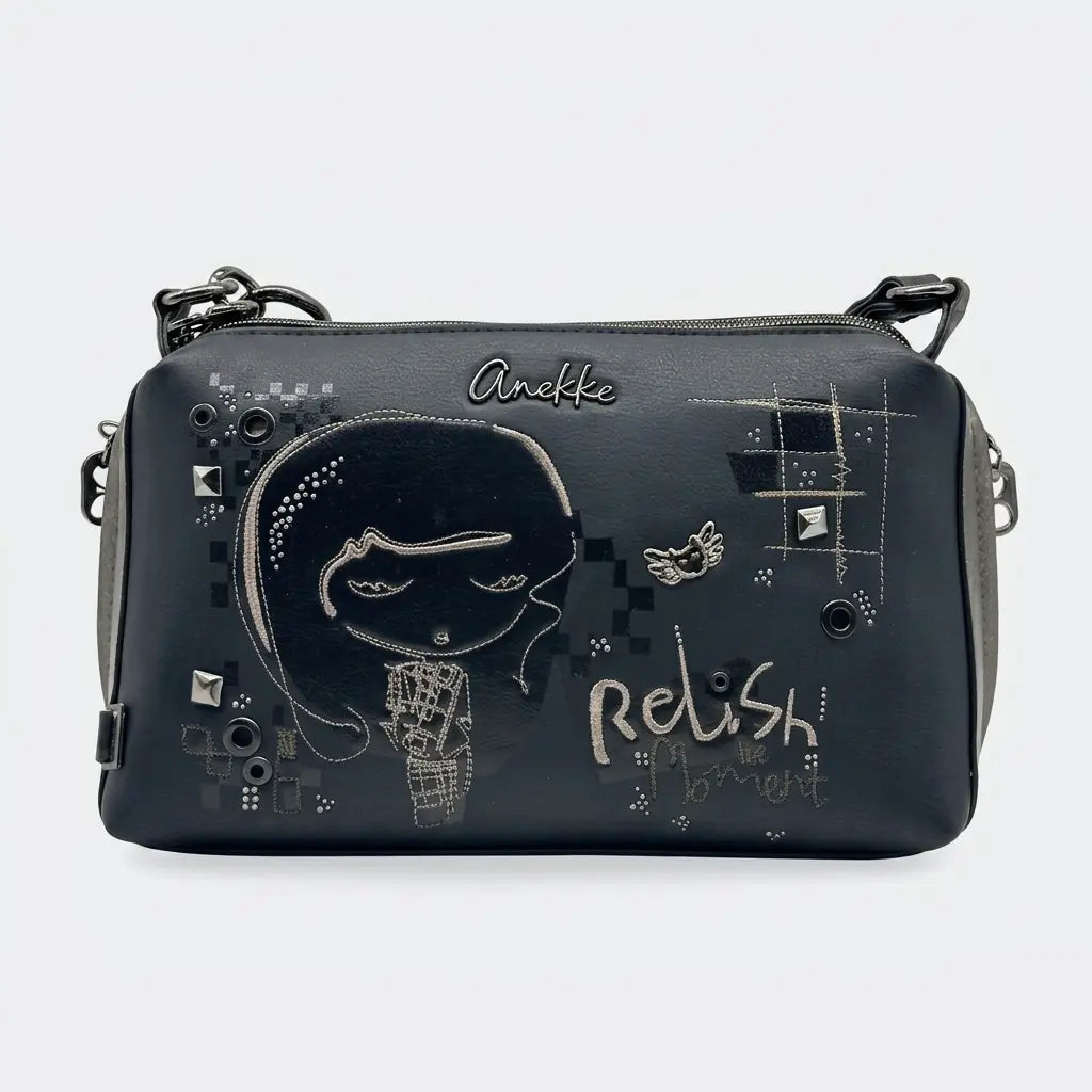 Borsa a Tracolla Donna Anekke Iron Stile Ribelle con Cerniera