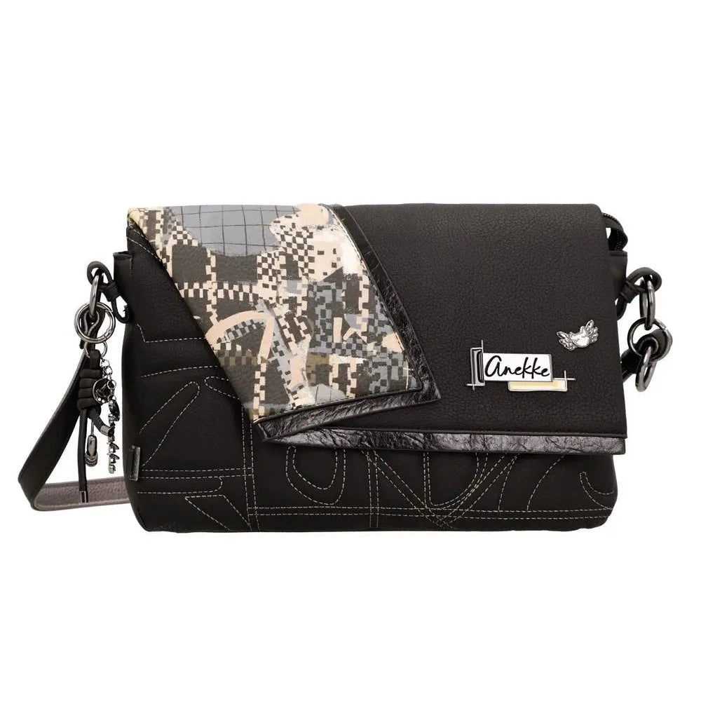 Borsa a Tracolla con Patta Donna Anekke Iron Cerniera e Tasche