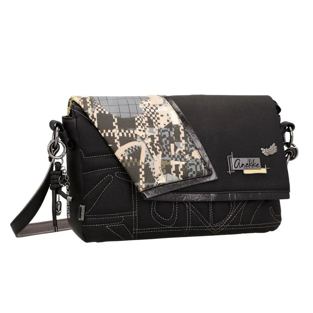 Borsa a Tracolla con Patta Donna Anekke Iron Cerniera e Tasche
