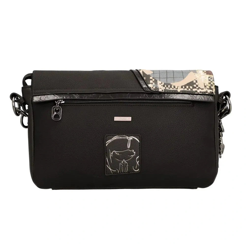 Borsa a Tracolla con Patta Donna Anekke Iron Cerniera e Tasche