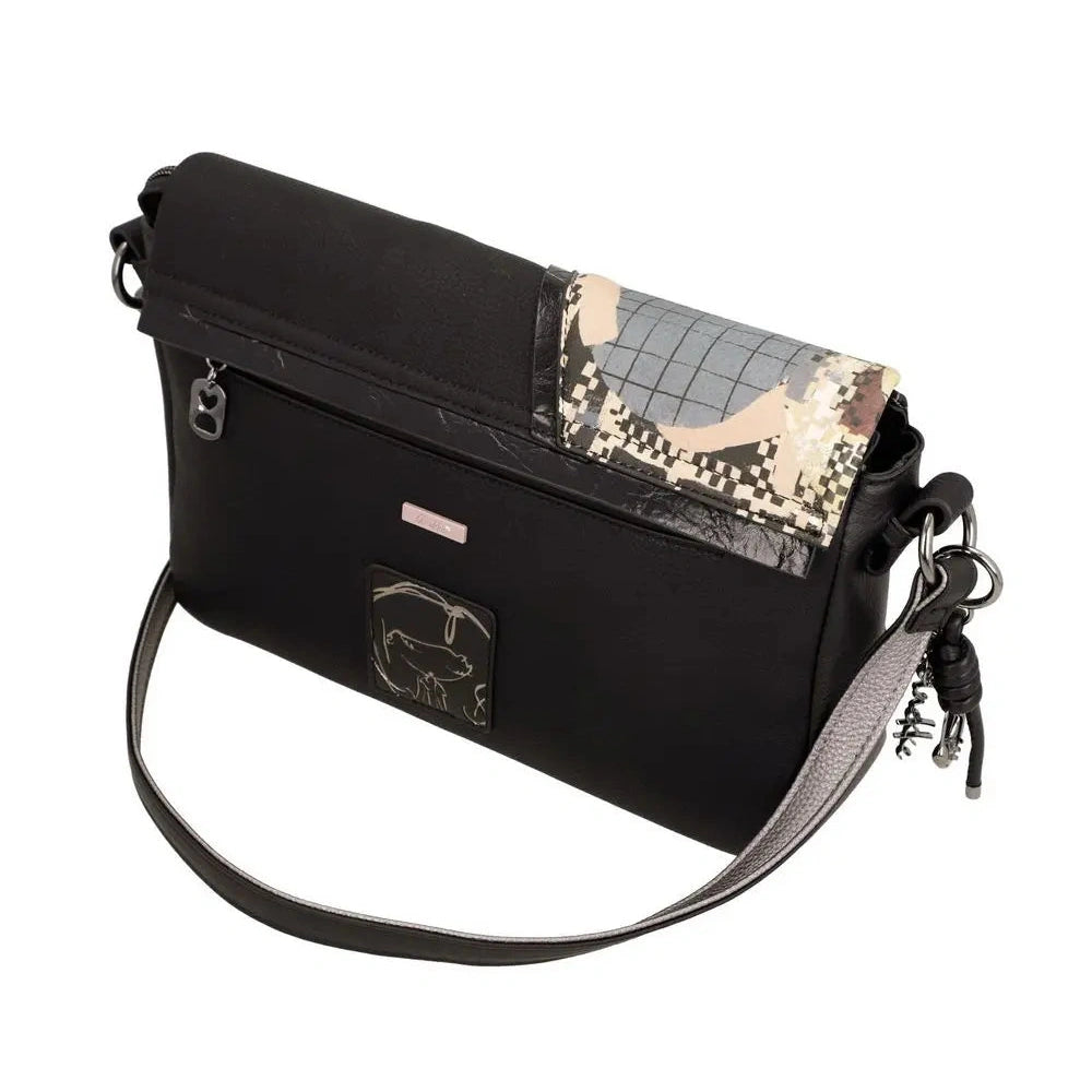 Borsa a Tracolla con Patta Donna Anekke Iron Cerniera e Tasche