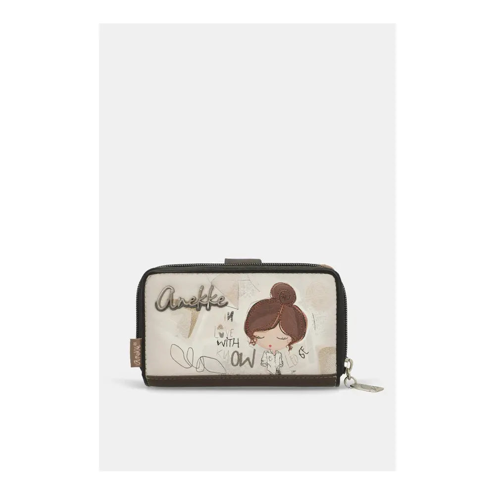 Anekke Portafoglio Rigido Medio RFID Sophia | Nuova Collezione 2026 SS26 | 16 cm