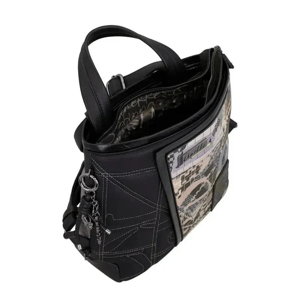 Zaino Quadrato Donna Anekke Iron con Cerniera e Tasche Nascoste