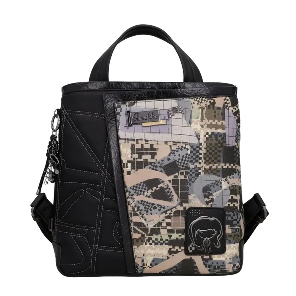 Zaino Quadrato Donna Anekke Iron con Cerniera e Tasche Nascoste