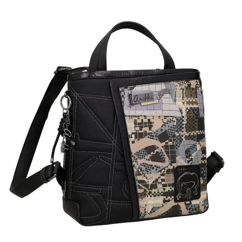 Zaino Quadrato Donna Anekke Iron con Cerniera e Tasche Nascoste