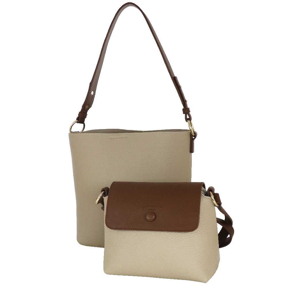 Camomilla Milano | Bag in Bag Bree M Beige con Dettagli a Contrasto
