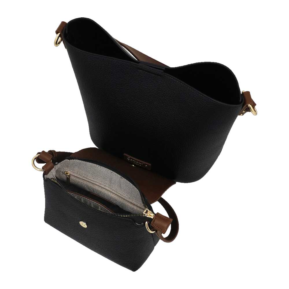 Camomilla Milano | Bag in Bag Bree M Nera con Dettagli a Contrasto