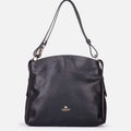 Cuoieria Fiorentina | Borsa Hobo Media Velvet in Pelle | Nero