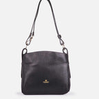 Cuoieria Fiorentina | Borsa Hobo Piccola Velvet in Pelle | Nero