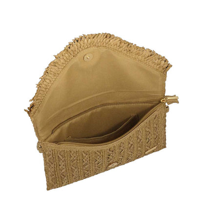 Camomilla Milano Borsa Mare Crochet - Fibre Naturali, Righe e Frange