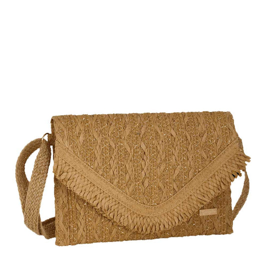 Camomilla Milano Borsa Mare Crochet - Fibre Naturali, Righe e Frange