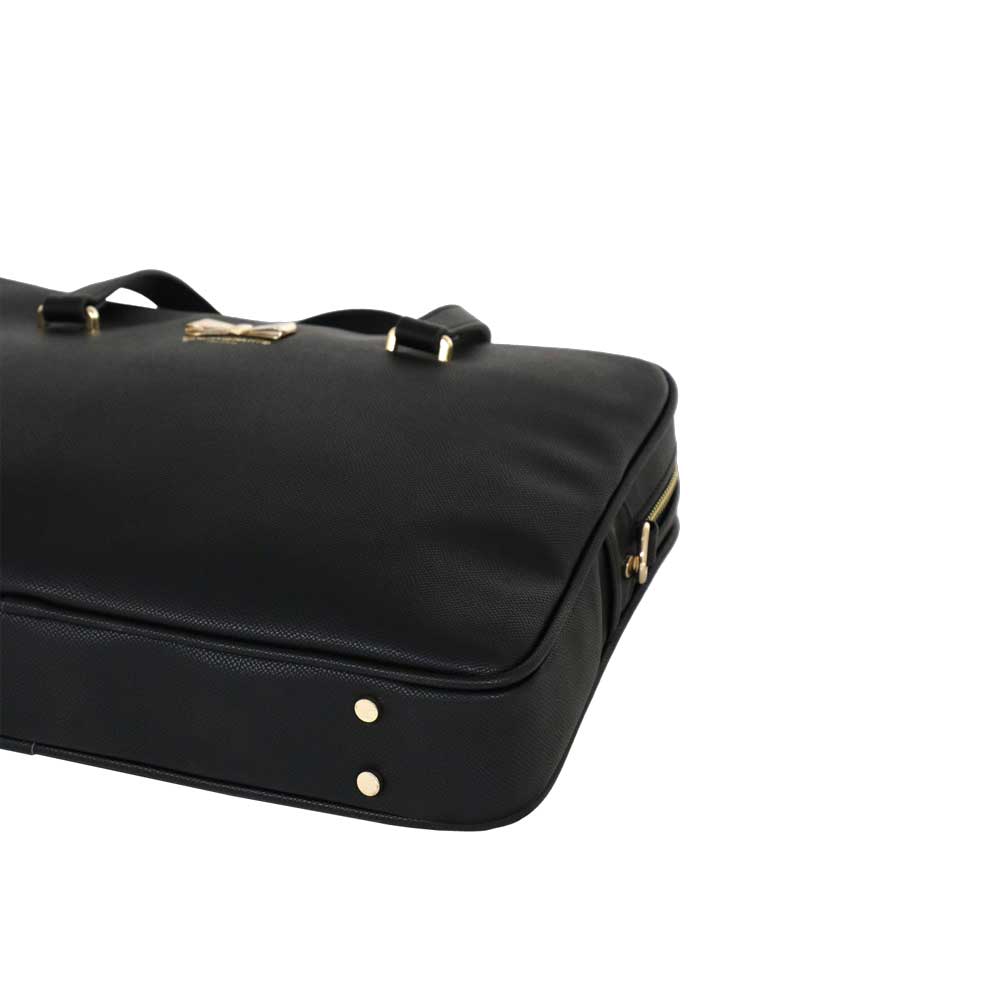 Camomilla Milano | Borsa PC Nera in Saffiano con Fiocco