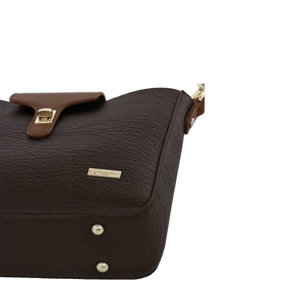 Camomilla Milano | Borsa a Spalla Emy Marrone | Chiusura a Girello