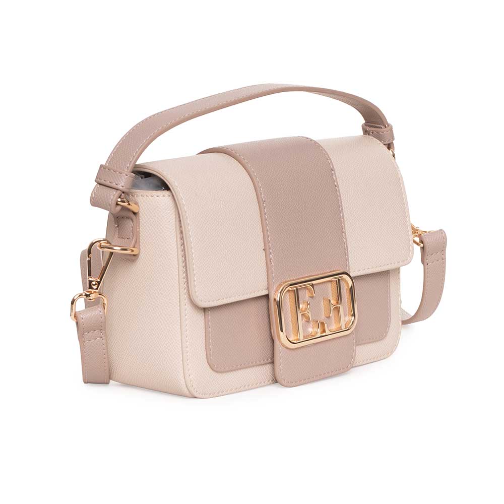Egon von Furstenberg | Borsa a Mano Bicolore Beige | Borse Donna
