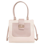 Egon von Furstenberg | Borsa a Spalla con Doppio Manico | Light Beige Dark Beige
