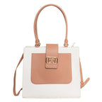 Egon von Furstenberg | Borsa a Spalla con Doppio Manico | White Cuoio