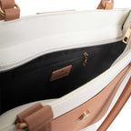 Egon von Furstenberg | Borsa a Spalla con Doppio Manico | White Cuoio