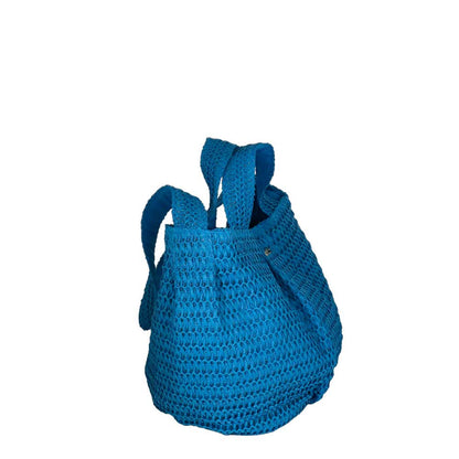 Camomilla Milano Borsa City Crochet Turchese Fibre Naturali