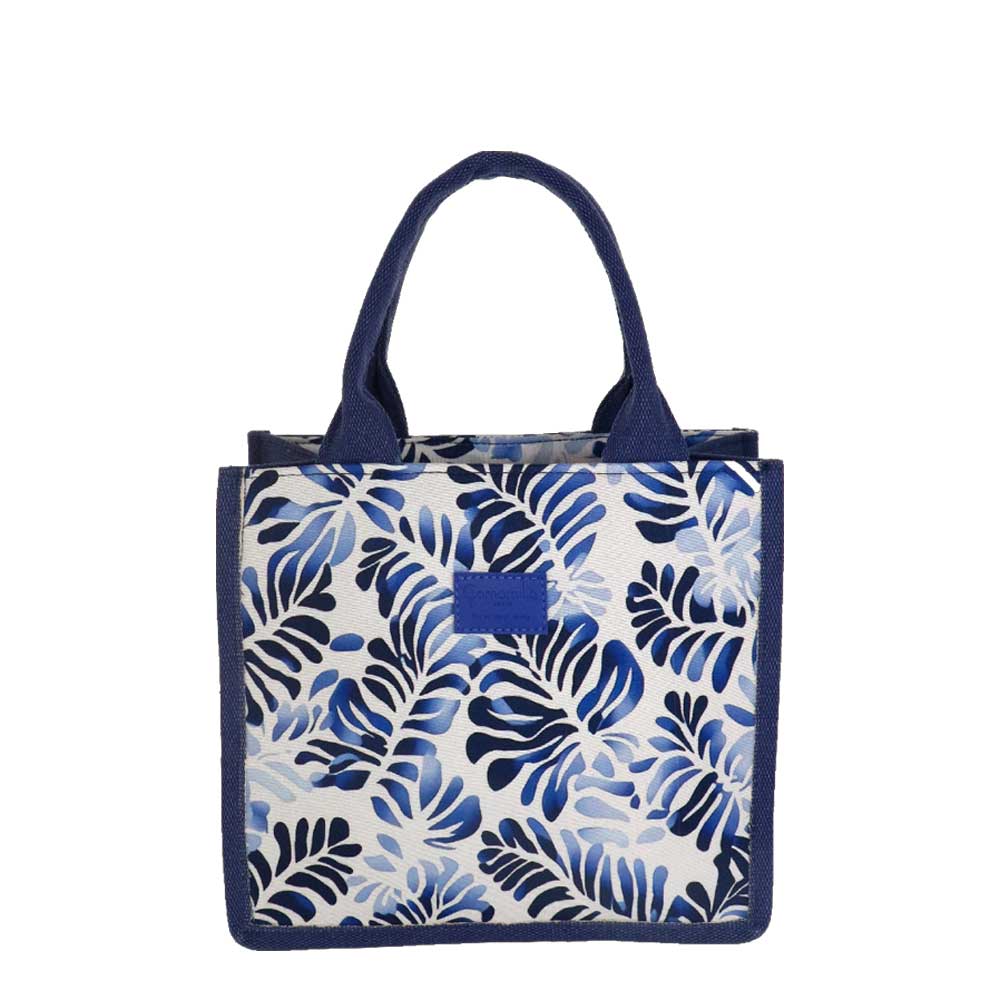 Camomilla Milano | Borsa City S Foglia Blu Design Tropicale