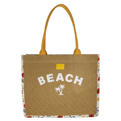 Camomilla Milano | Borsa Mare L Beach Papaveri Giallo Fiori
