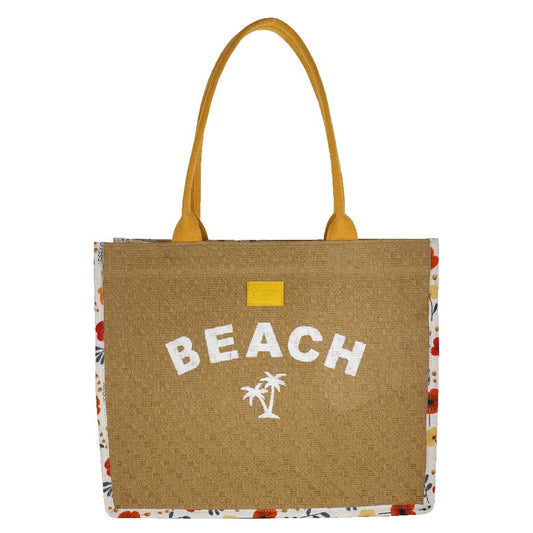 Camomilla Milano | Borsa Mare L Beach Papaveri Giallo Fiori