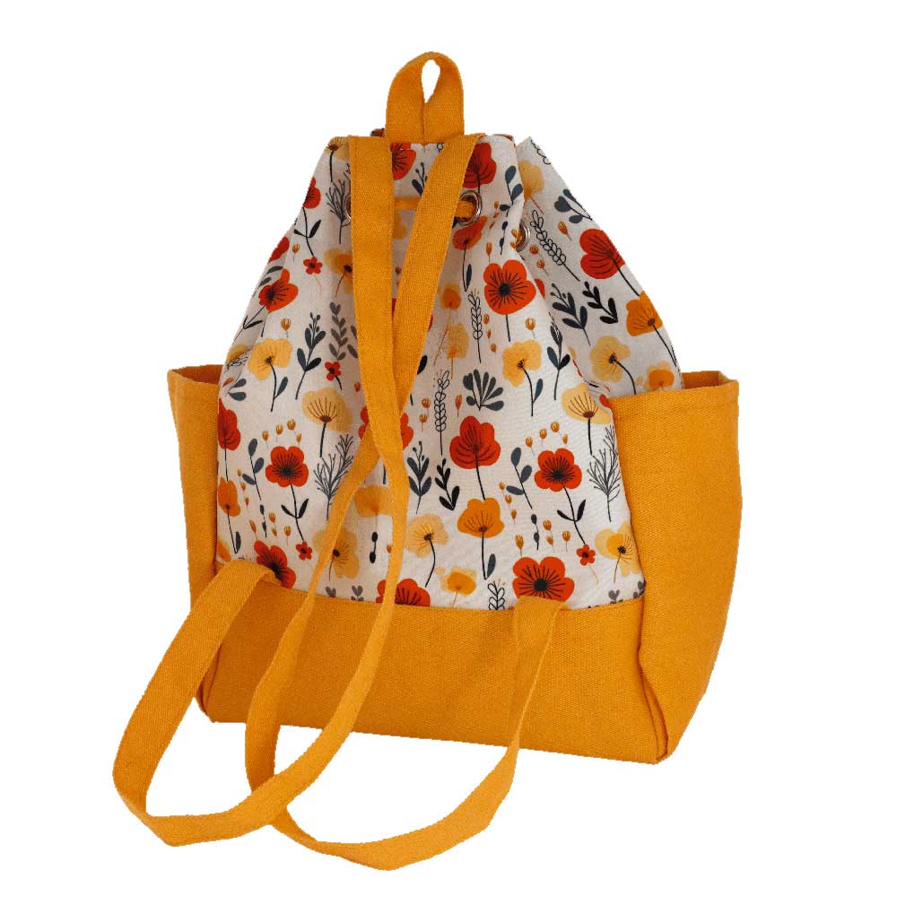 Camomilla Milano Zaino Mare M Papaveri Giallo - Borsa Spiaggia