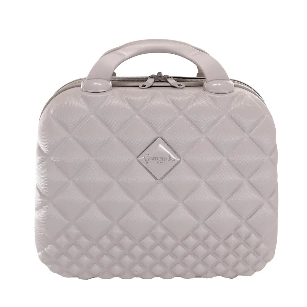 Camomilla Milano | Beauty Case Vanity Perla | Rigido con Texture Shiny