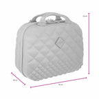 Camomilla Milano | Beauty Case Vanity Silver | Rigido con Texture Shiny
