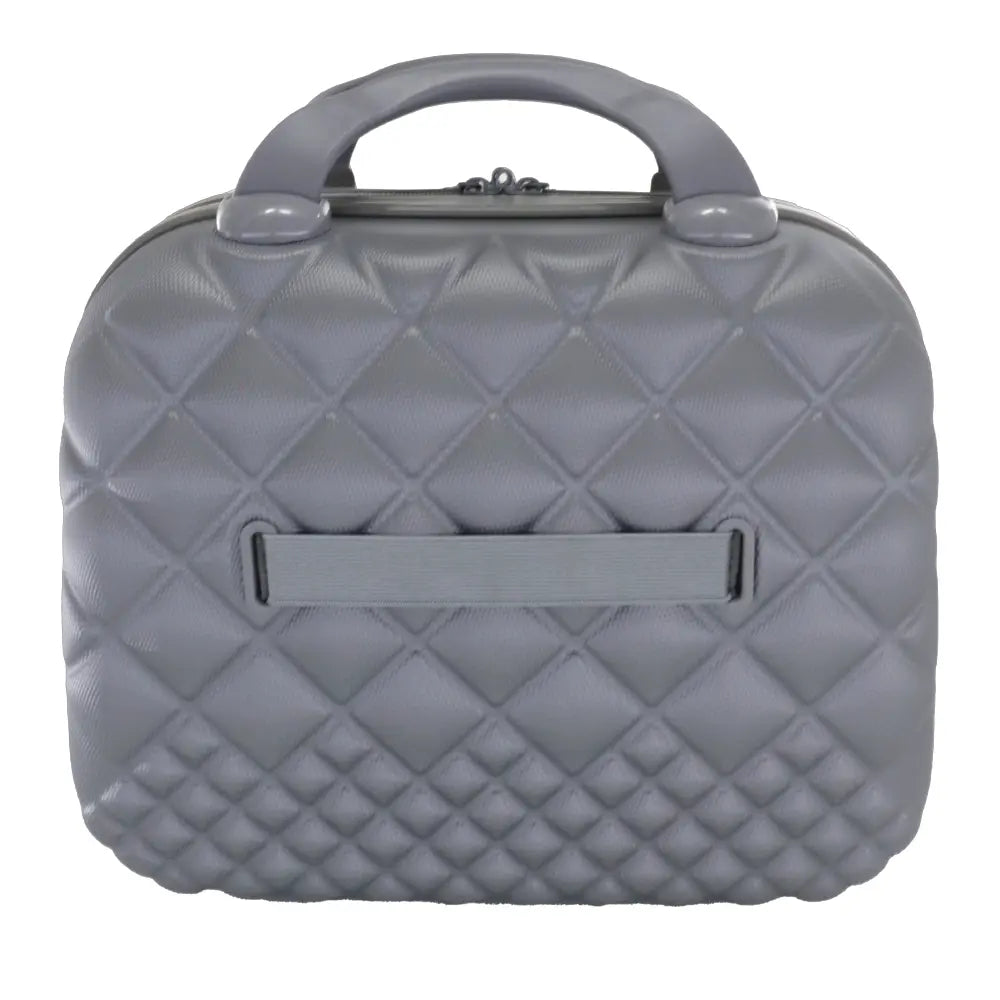 Camomilla Milano | Beauty Case Vanity Silver | Rigido con Texture Shiny