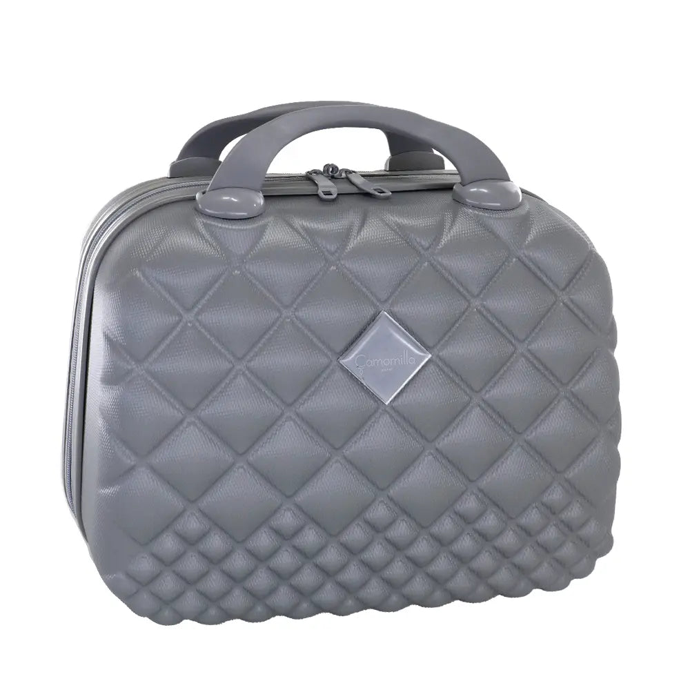 Camomilla Milano | Beauty Case Vanity Silver | Rigido con Texture Shiny