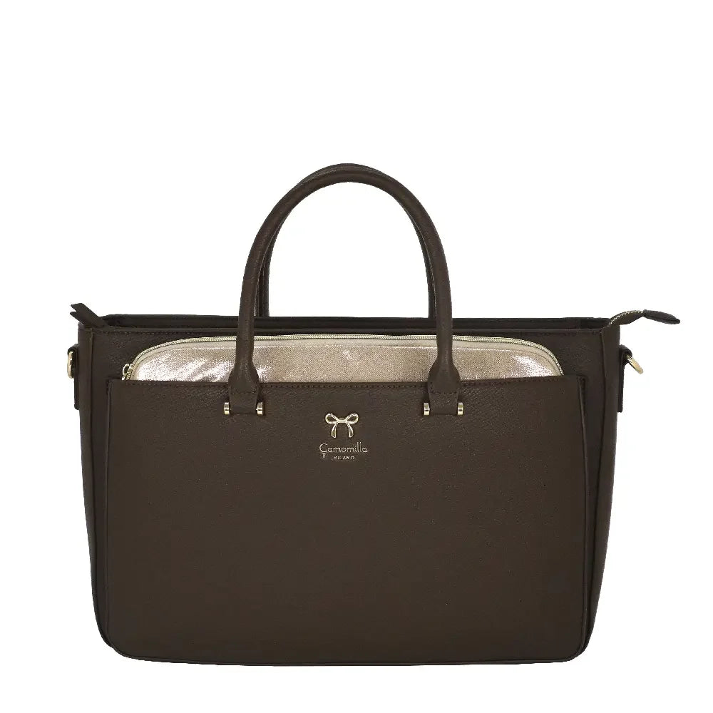 Camomilla Milano | Borsa A Mano Nice Office Marrone | Porta PC in Ecopelle