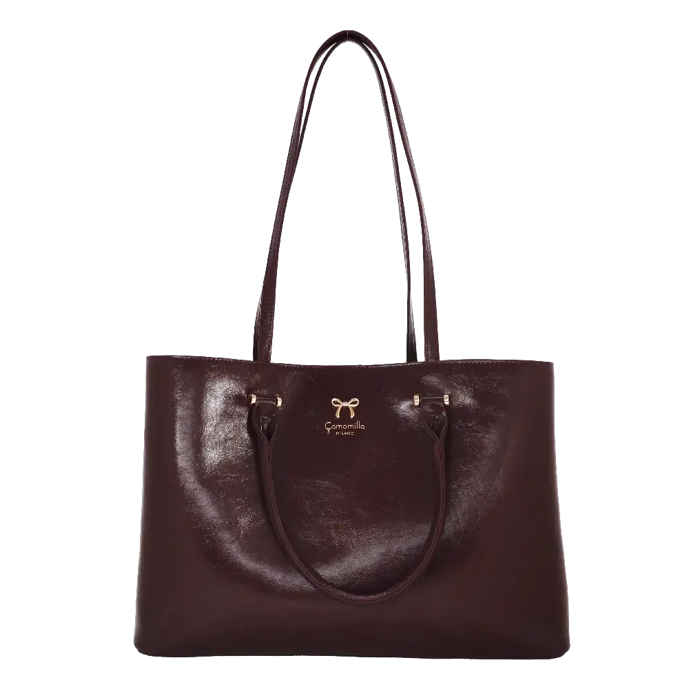 Camomilla Milano | Borsa A Spalla Nice Office Burgundy | Porta PC in Ecopelle