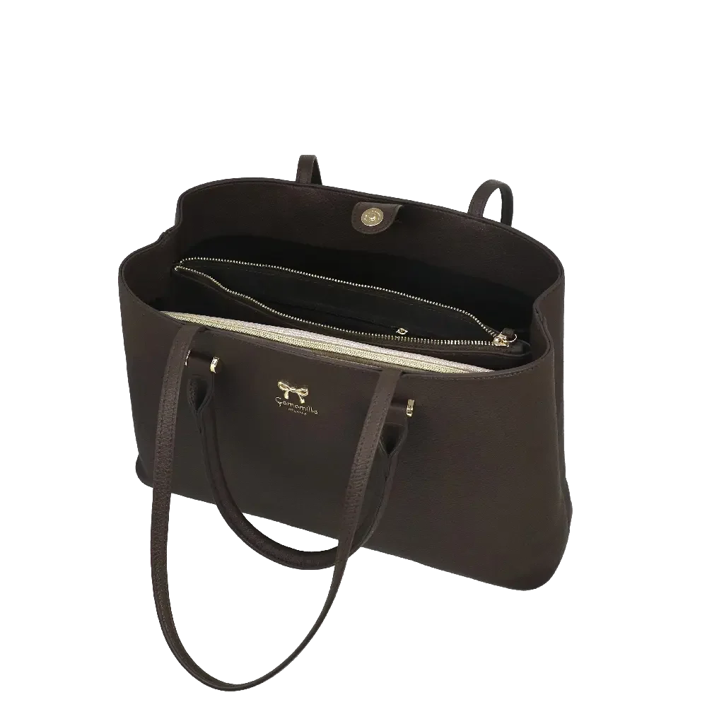 Camomilla Milano | Borsa A Spalla Nice Office Marrone | Porta PC in Ecopelle