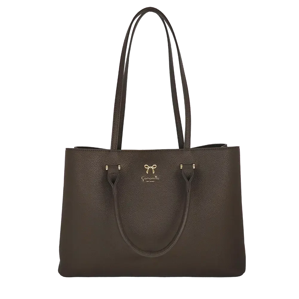 Camomilla Milano | Borsa A Spalla Nice Office Marrone | Porta PC in Ecopelle