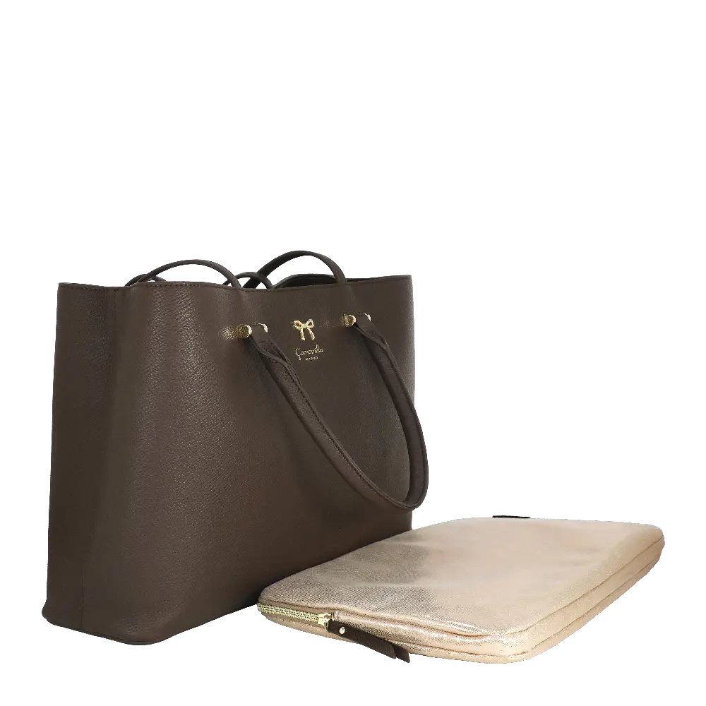 Camomilla Milano | Borsa A Spalla Nice Office Marrone | Porta PC in Ecopelle