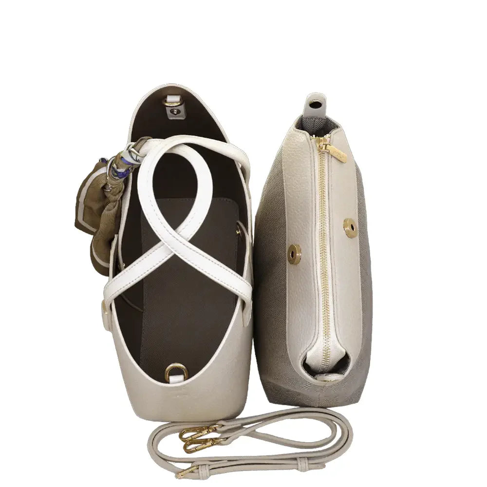 Camomilla Milano | Borsa Mano M Sugar Free Off White | Piccola Sportina in Ecopelle