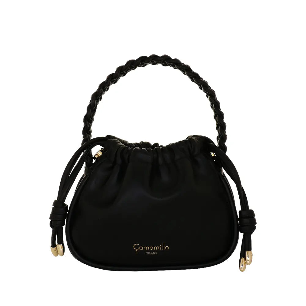Camomilla Milano | Borsa Mano S Soft Kiss Nero | Eleganza Minimal in Nappa e Coulisse