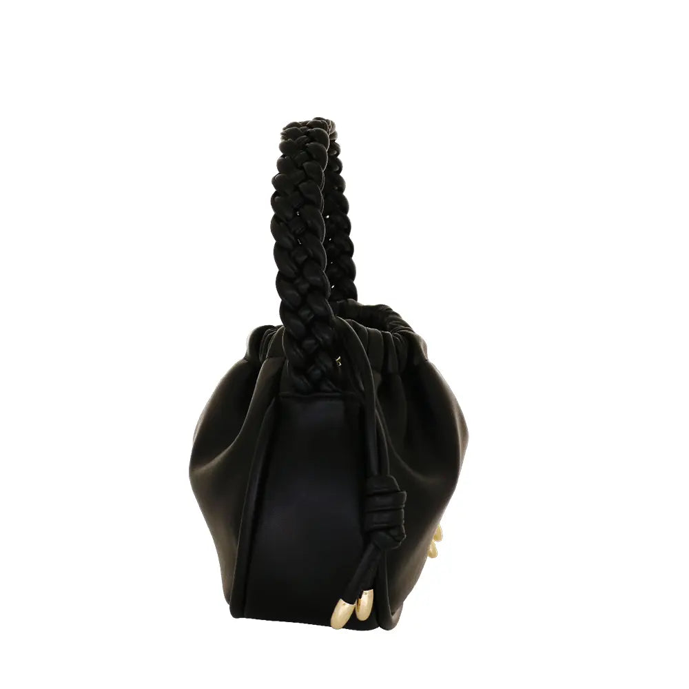 Camomilla Milano | Borsa Mano S Soft Kiss Nero | Eleganza Minimal in Nappa e Coulisse