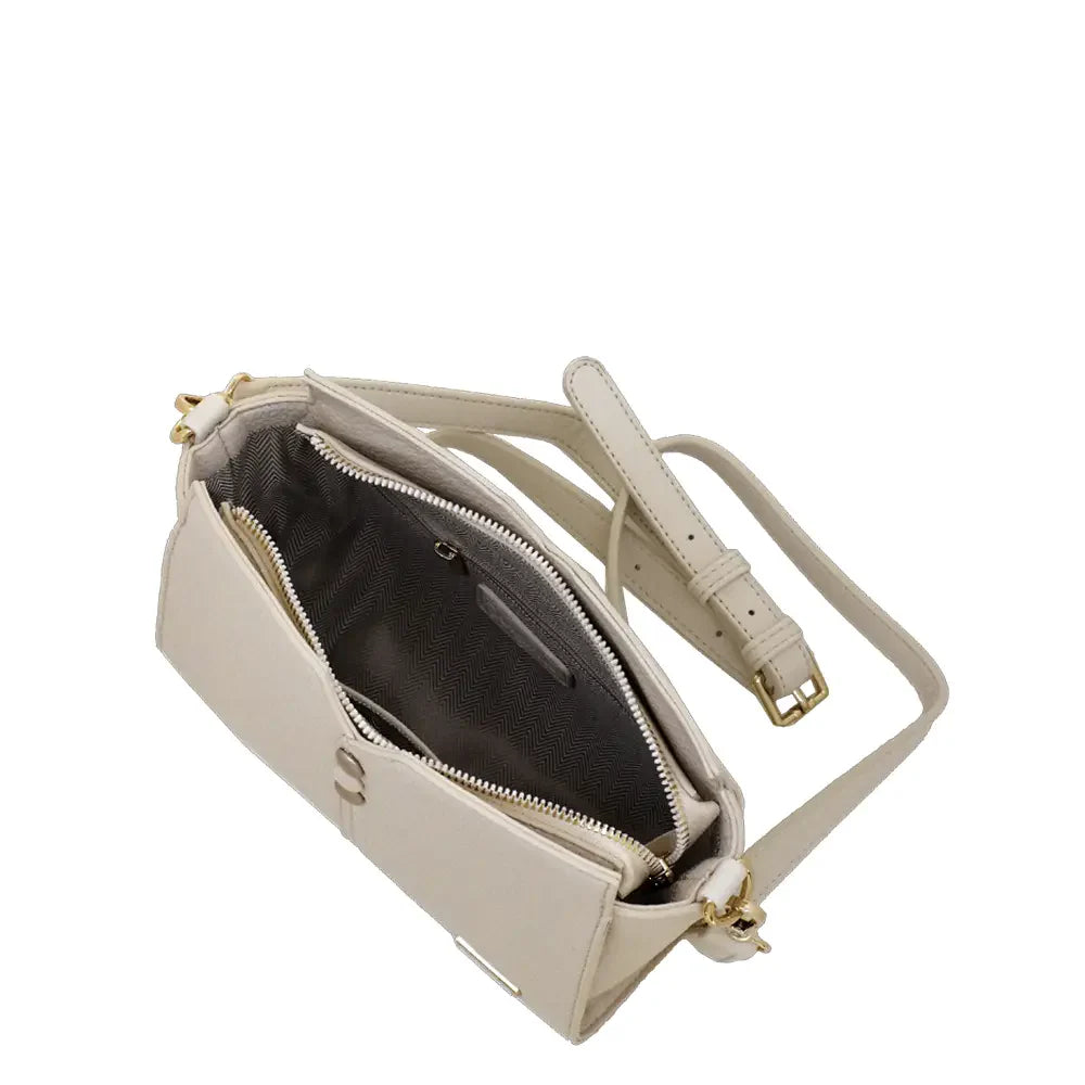 Camomilla Milano | Borsa Tracolla S Sugar Free Off White | Tracollina in Ecopelle Martellata