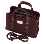 Camomilla Milano | Borsa a Mano M Bree Burgundy | Ecopelle e Dettagli Cocco