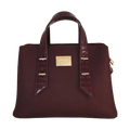Camomilla Milano | Borsa a Mano M Bree Burgundy | Ecopelle e Dettagli Cocco