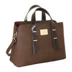 Camomilla Milano | Borsa a Mano M Bree Marrone | Ecopelle Martellata ed Effetto Croco