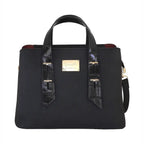 Camomilla Milano | Borsa a Mano M Bree Nero | Ecopelle Martellata ed Effetto Croco