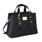 Camomilla Milano | Borsa a Mano M Bree Nero | Ecopelle Martellata ed Effetto Croco